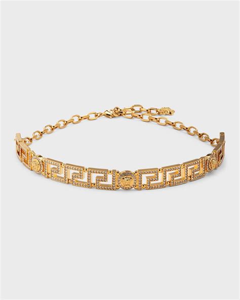 versace medusa head cord bracelet|Versace Medusa choker necklace.